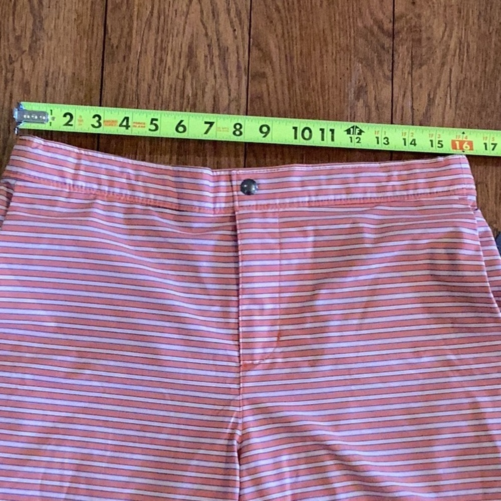 Lands’End Lined sunset 7” Swim trunks Color- Orange Stripe ❗️NWT❗️ - Picture 13 of 15